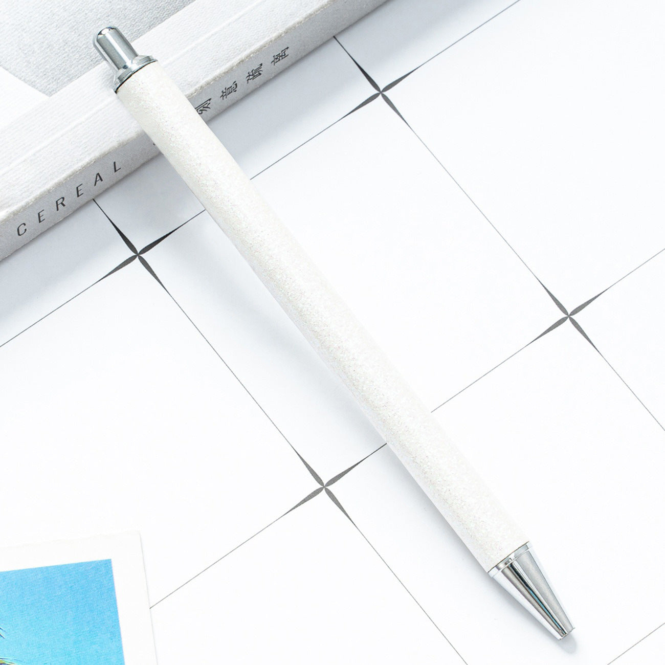 Wholesale Gold Powder Foreskin Pu Multi-color Metal Push Ballpoint Pen