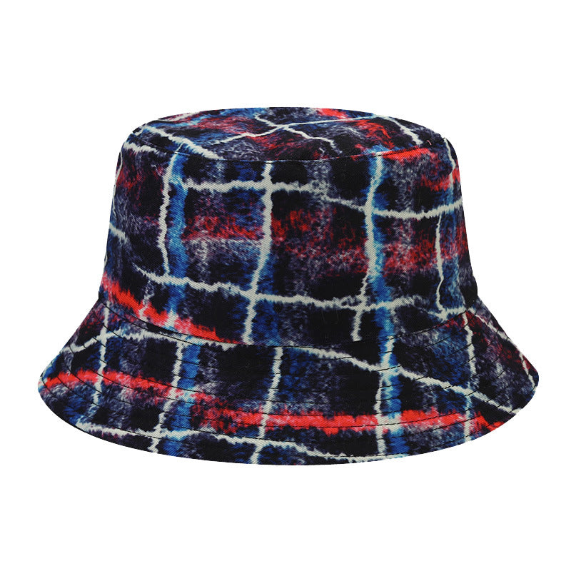 Wholesale Cotton Trendy Graffiti Check Bucket Hat