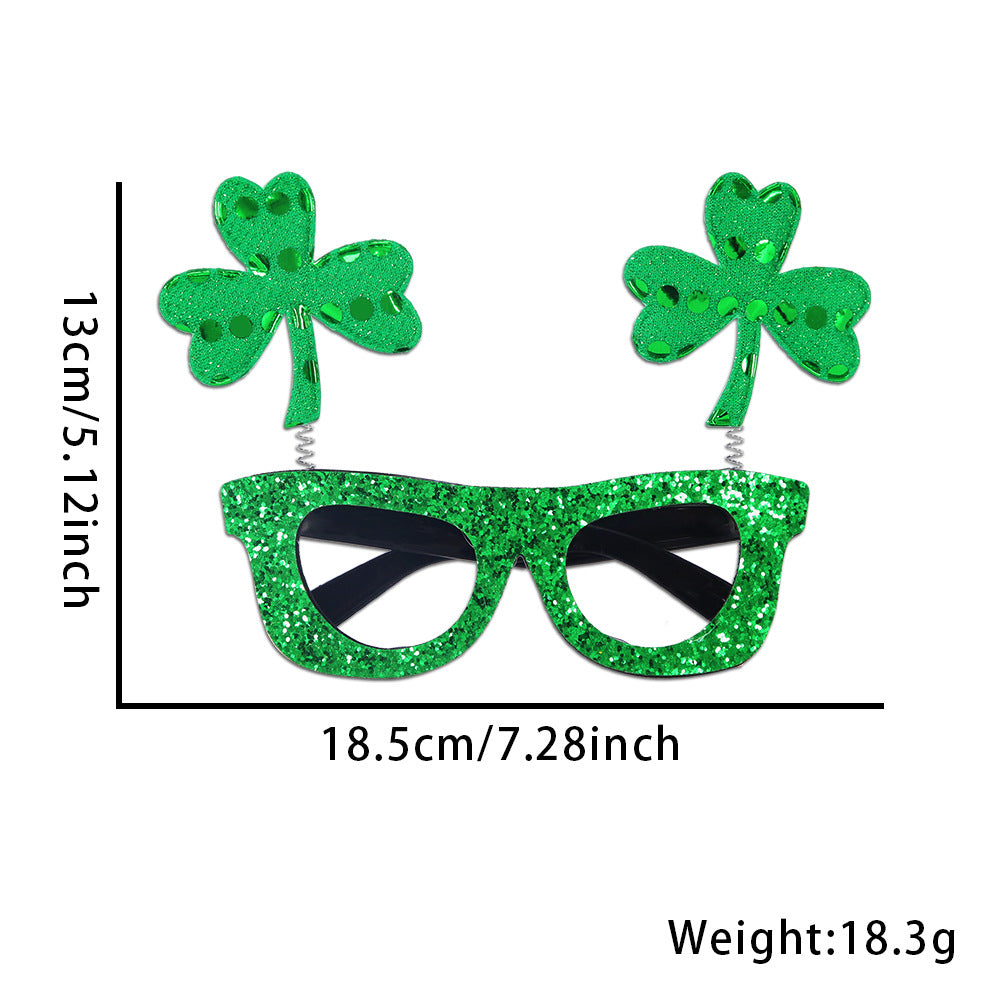 Wholesale St. Patrick's Day Shamrock Gold Green Clover Glasses
