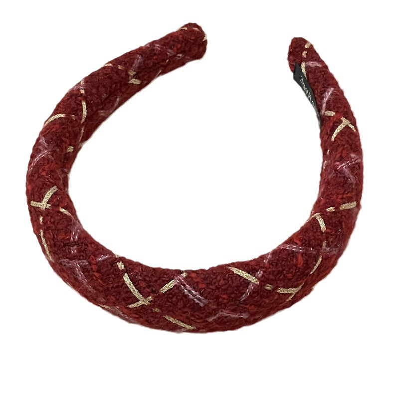 Wholesale New Year's Red Female High Skull Crest High-class Headband
