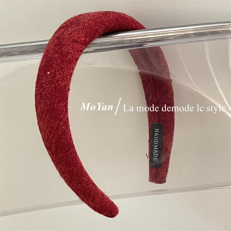 Wholesale New Year's Red Female High Skull Crest High-class Headband