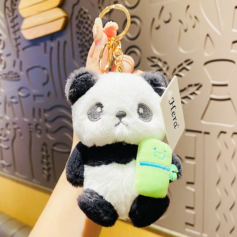 Wholesale Cute Cartoon Plush Ball Panda Keychain