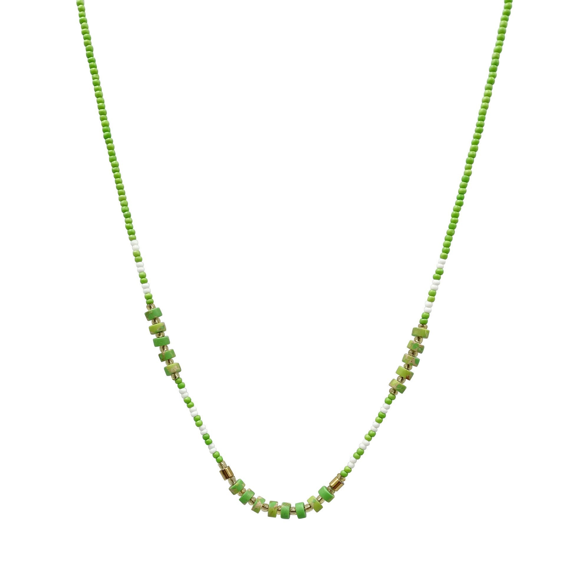 Wholesale Green Crystal Beaded Acrylic Necklaces