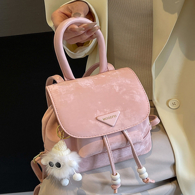 Wholesale Fashion Retro Solid Color Casual Simple Backpack