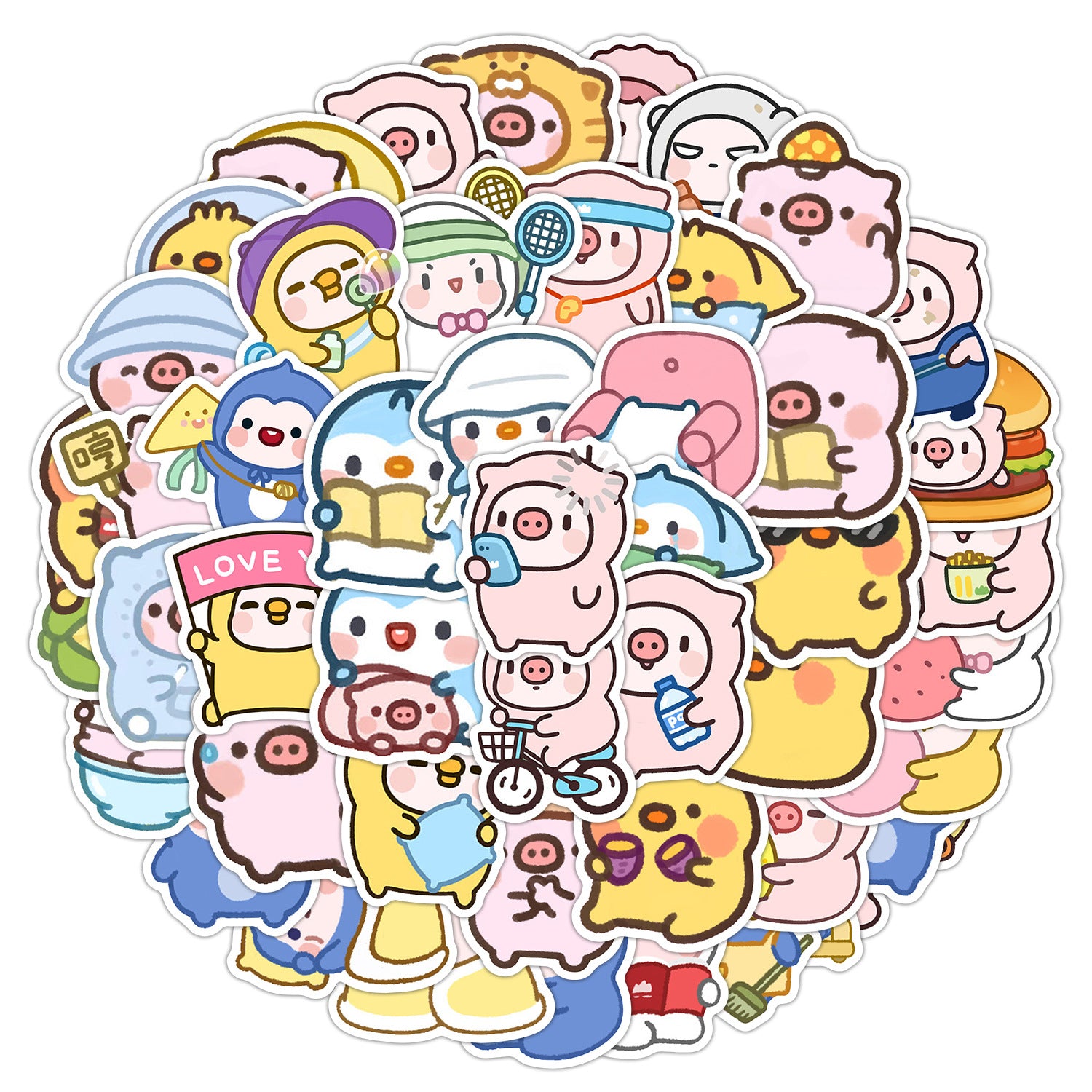 Wholesale 50pcs cute graffiti stickers waterproof decorative stickers