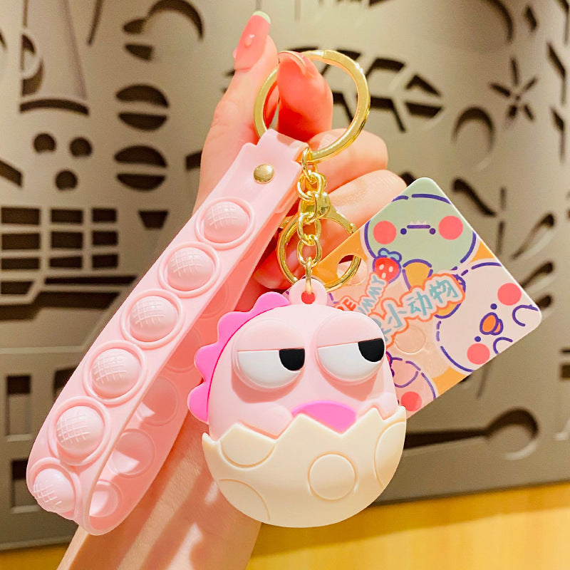 Wholesale Big Eyes Animal Unzip Cartoon Resin Keychain