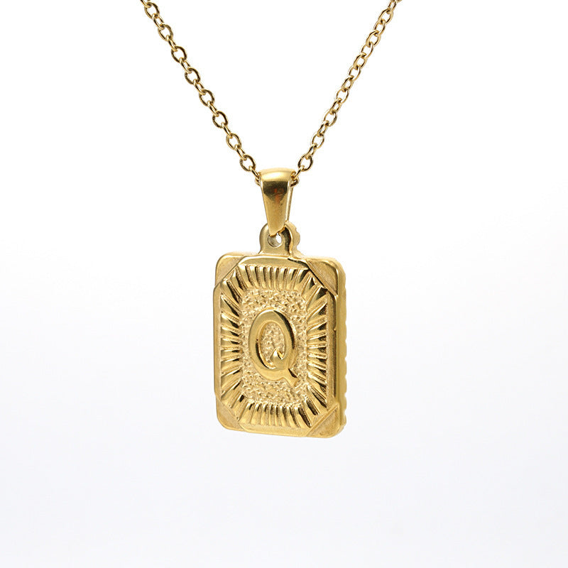Wholesale Brand Letter Pendant Gold Plated Necklaces