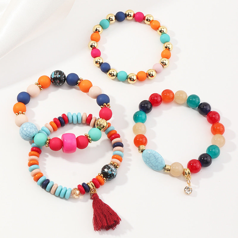 Wholesale Bohemian Turquoise Tassel Alloy Necklace