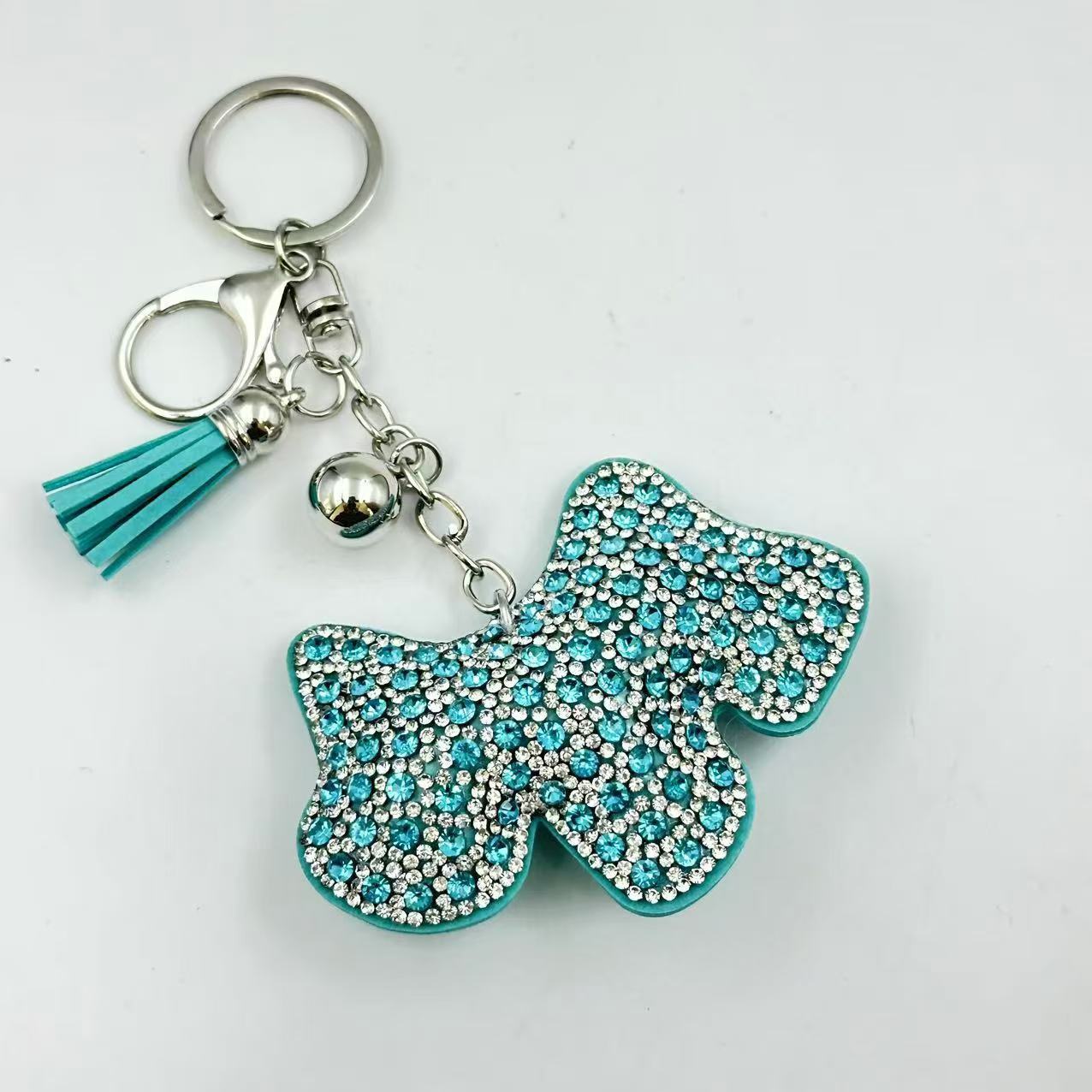 Wholesale  creative cute diamond-studded puppy keychain