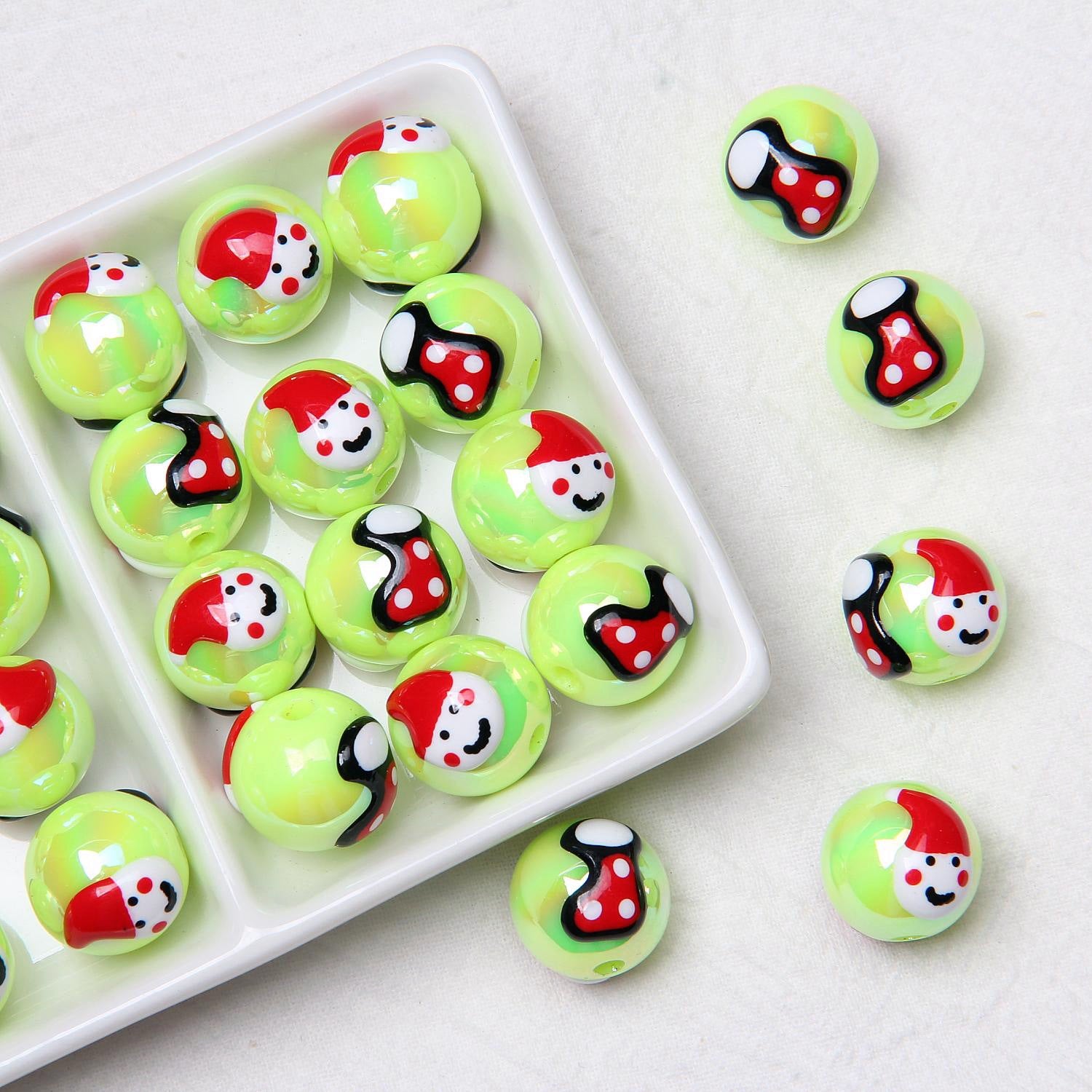 Wholesale 16mm Christmas Acrylic Beads