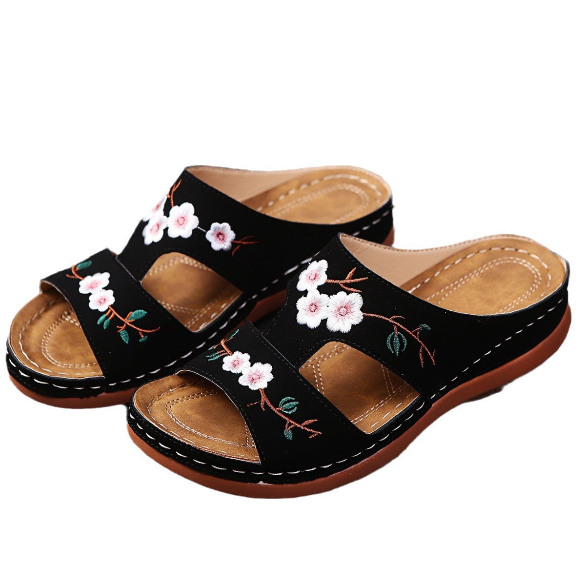 Wholesale trade hot summer women's wedge heel large size platform sandals slippers