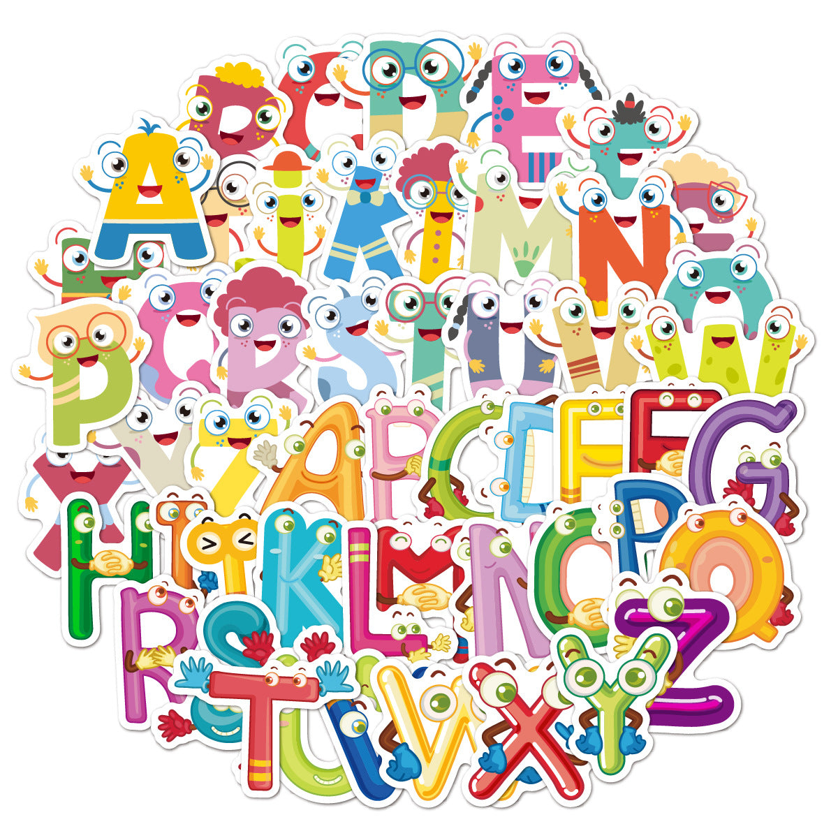 Wholesale 50pcs/pack Small Cute Cartoon Graffiti Stickers with Adhesive Stickers