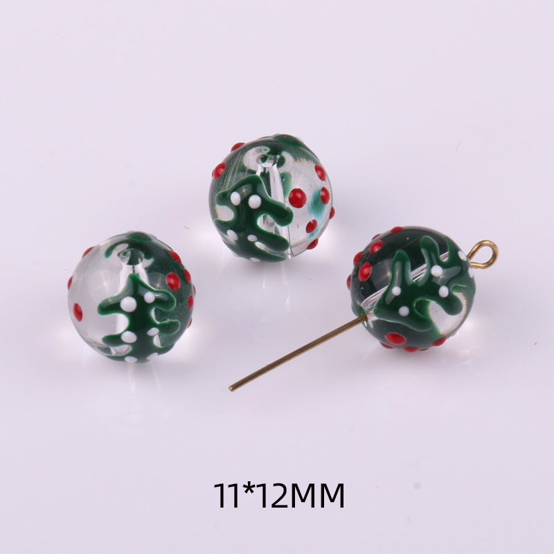 Cuentas de dispersión de dispersión recta de vidrio pintado a mano de aceite de goteo al por mayor