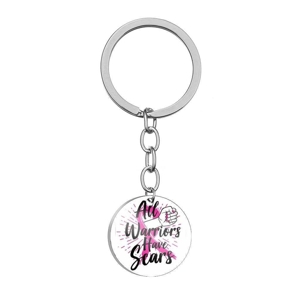 Wholesale Fan Keychain with Stainless Steel Color Printing