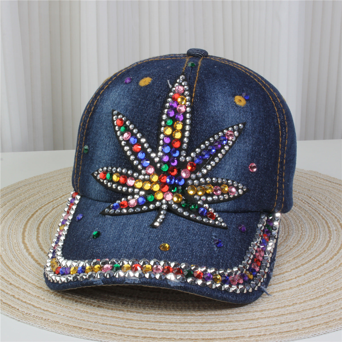Wholesale British Denim Diamond Casual Baseball Cap