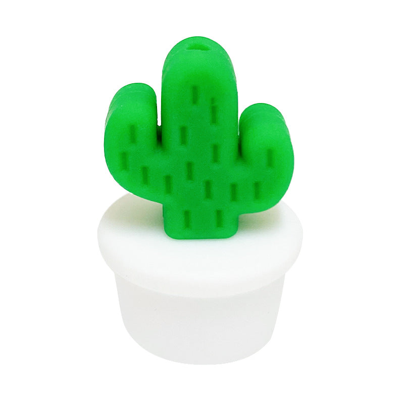 Wholesale of 10PCS Mini Cactus Silicone Beads