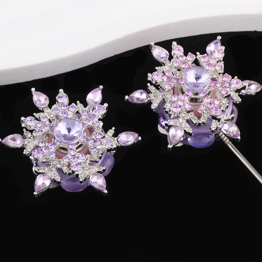 Wholesale 2pcs/pack New  Snow Alloy Clay Straight Hole Beads DIY Accessories