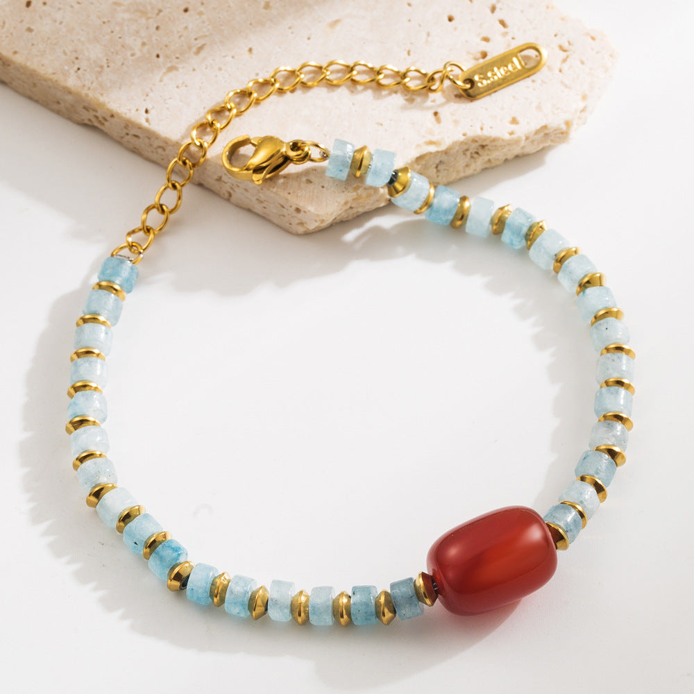 Wholesale Tiger Eye Titanium Steel Bracelet