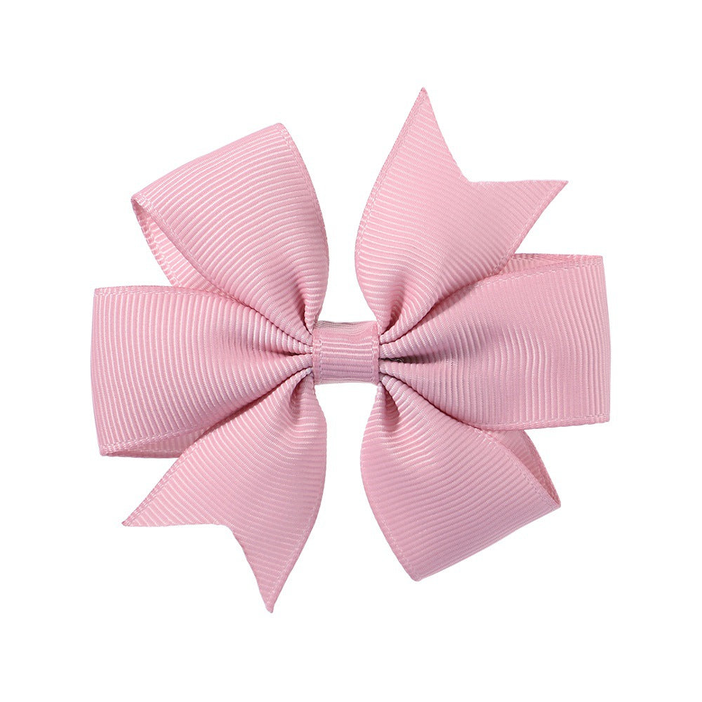 Wholesale 10pcs Handmade Baby Dovetail V Ribbed Ribbon Bow Hairpin