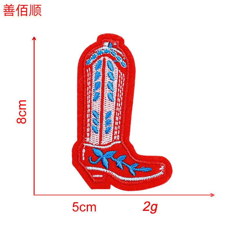 Wholesale 5pcs Shoes Cloth Patch Non-woven Fabric Sewing Boots Jeans Personalized Decoration Patch FS