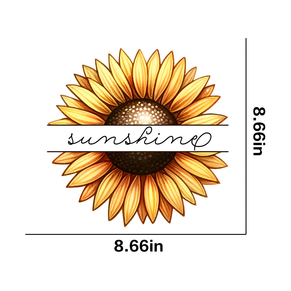 Wholesale 10pcs/pack Sunflower T-shirt heat transfer hot stamping