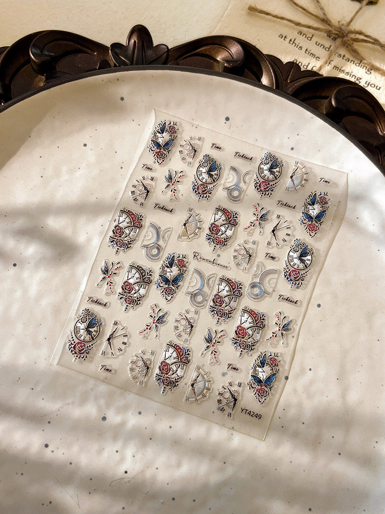 Wholesale Net red colorful butterfly nail art sticker