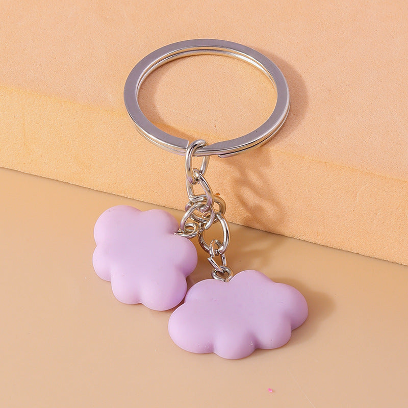 Wholesale Cartoon Color Cloud Resin Keychain
