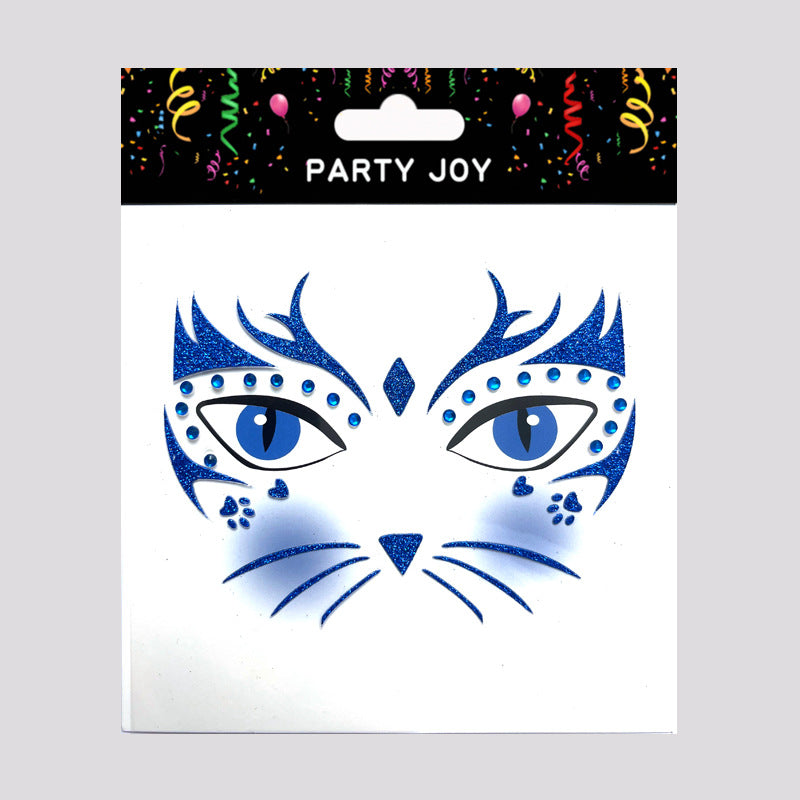 Wholesale Glitter Acrylic Diamond Holiday Party Stage Makeup Stickers