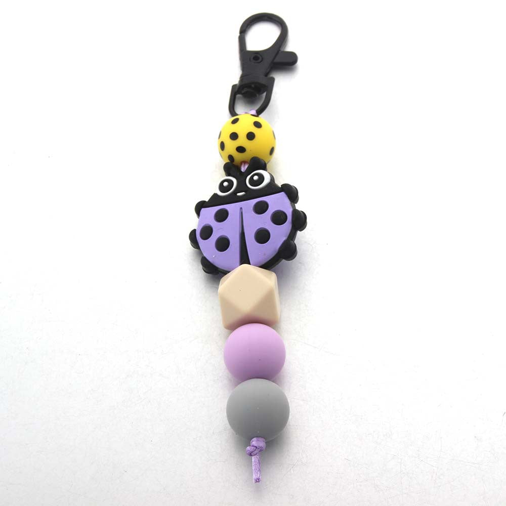 Wholesale Silicone DIY Bead Keychain Sloth Animal Cartoon Bag Pendant