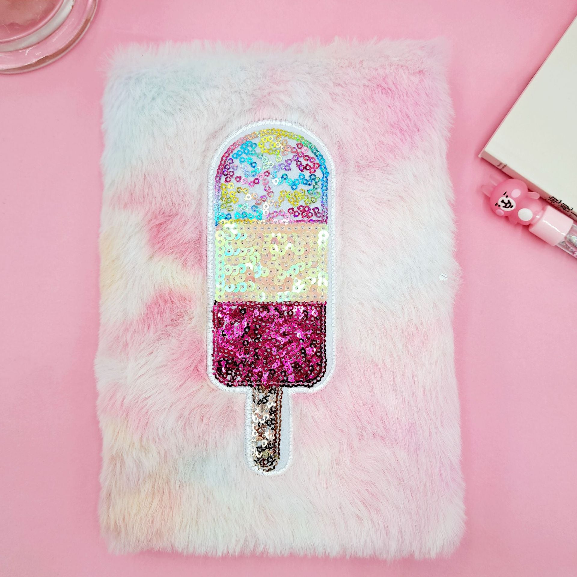 Wholesale Cartoon Ice Cream Sequin Notebook