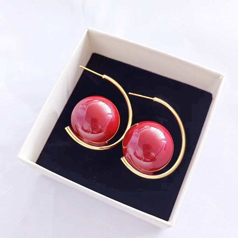 Wholesale Retro Exaggerated Imitation Pearl Earrings