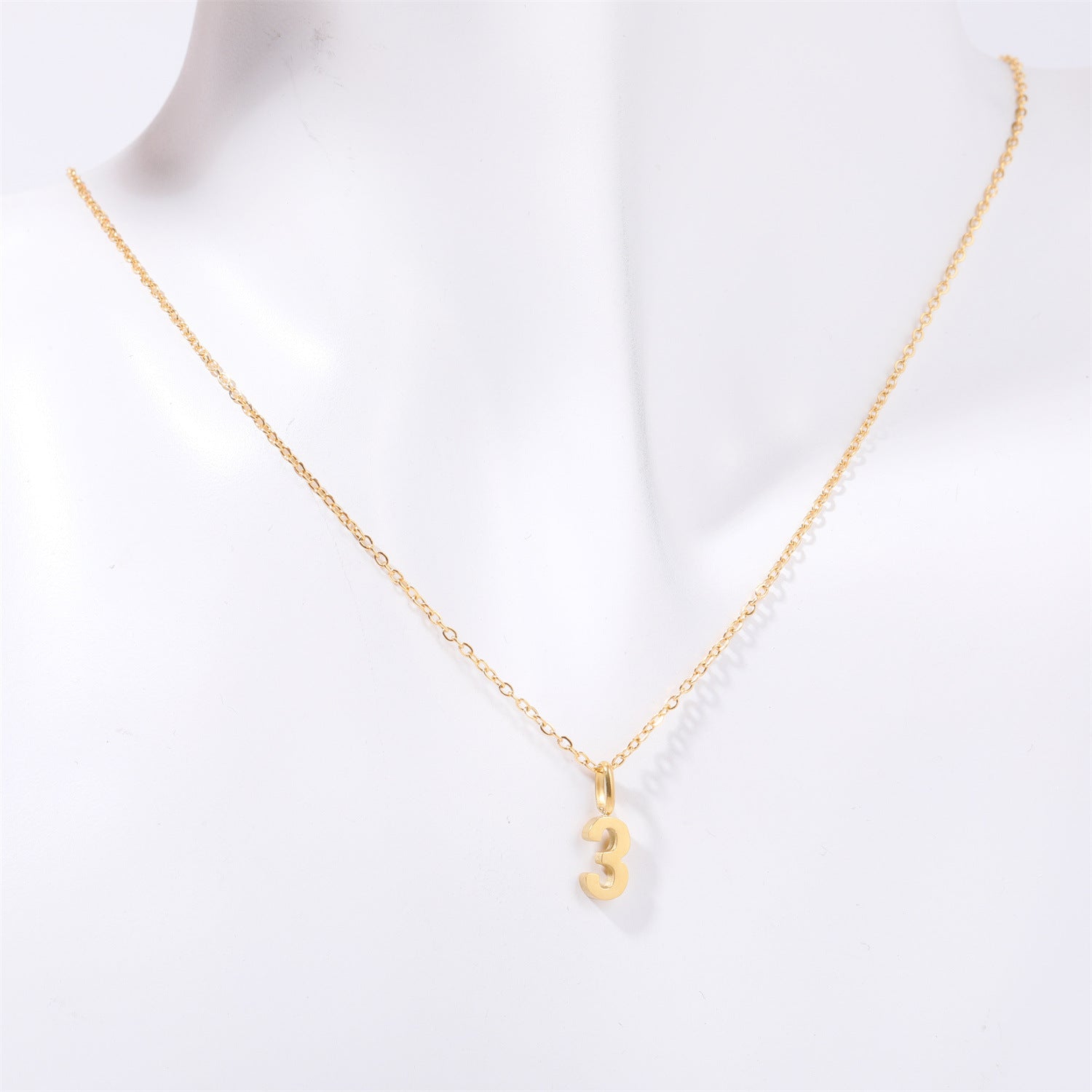 Wholesale Minimalist Commuting Optional Digital Titanium Steel Necklaces