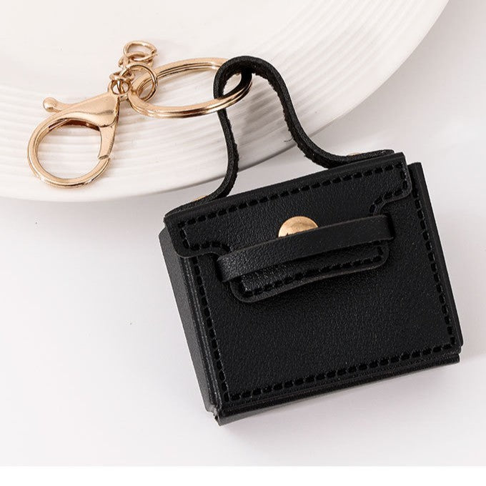 Wholesale Solid color small square bag keychain