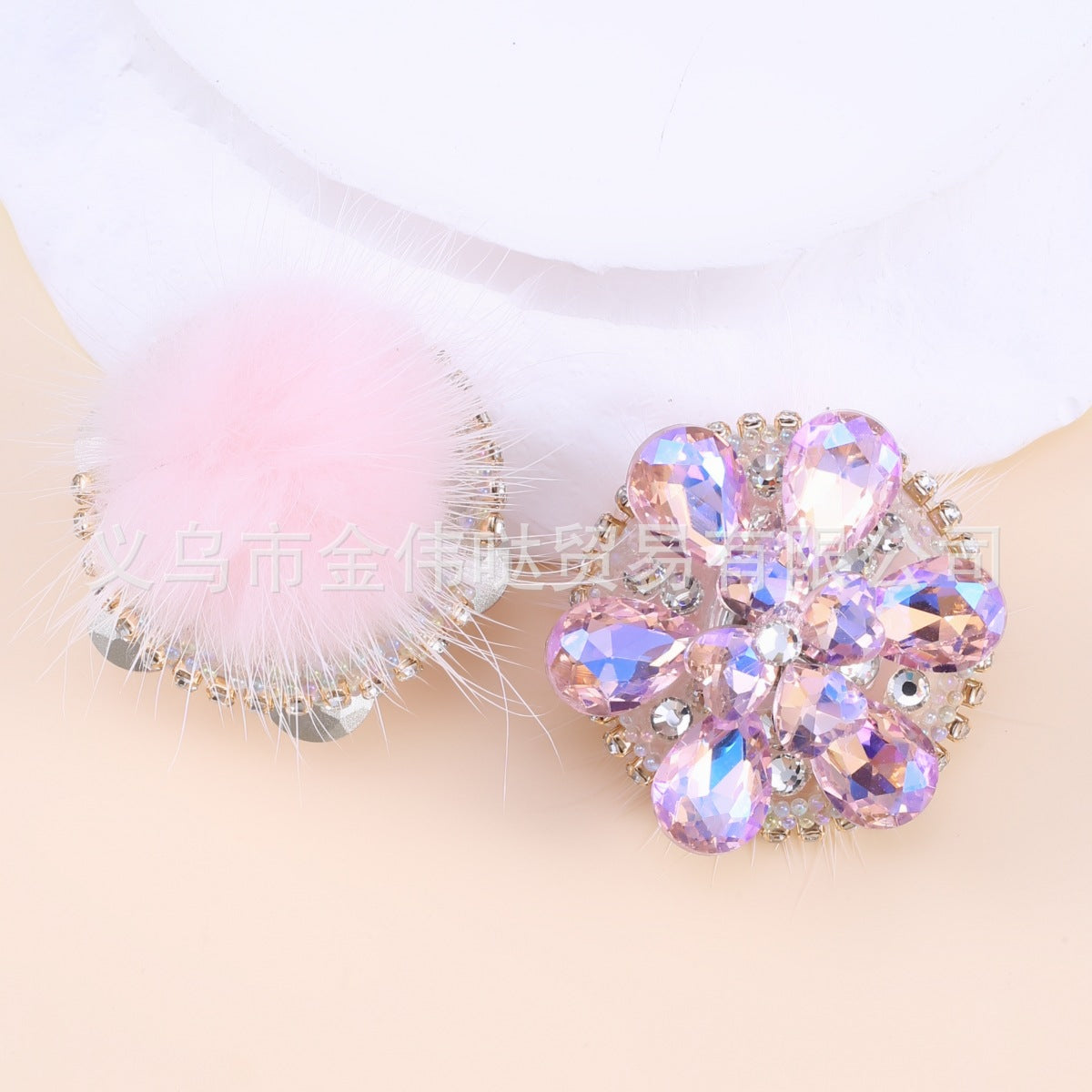 Wholesale Heavy Industry Rotating Zircon Six Leaf Clover Diamond Ball DIY Jewelry Accessories