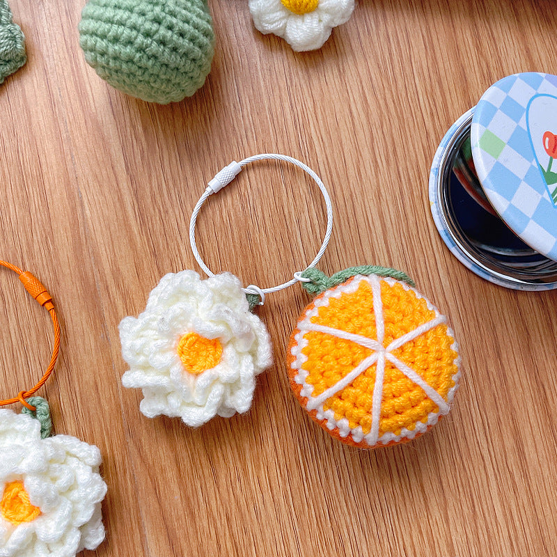 Wholesale Cute Fruit Knitted Keychains