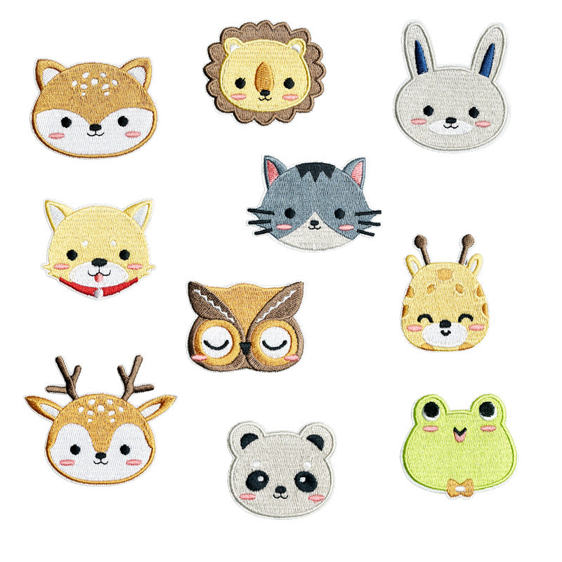 Wholesale Cartoon Embroidery Plush Clothes Patch Hat DIY Decorative Embroidery Cloth Patch FS