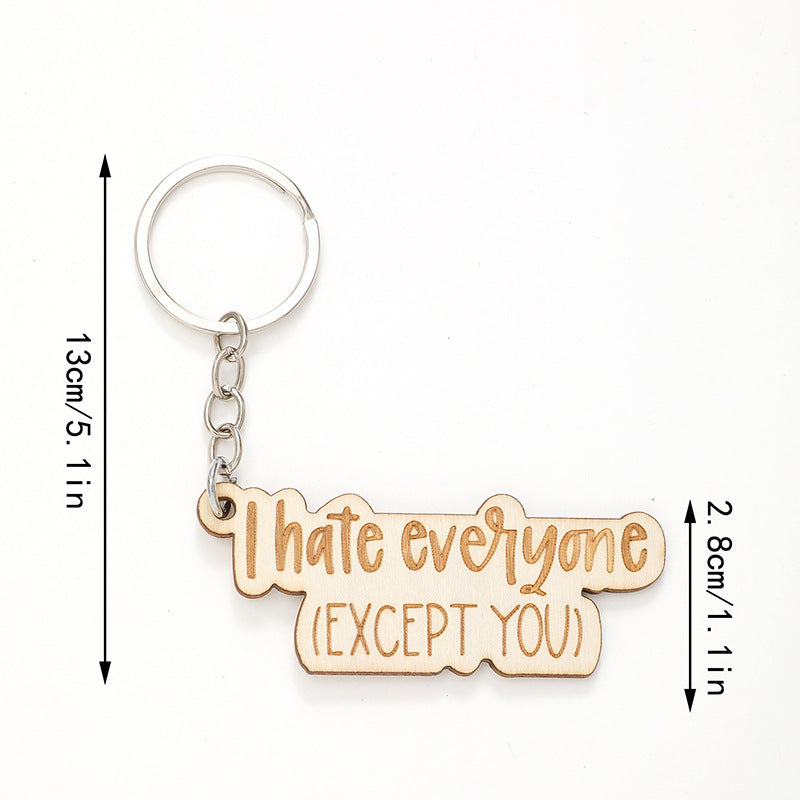 Wholesale Letter Wooden Keychains