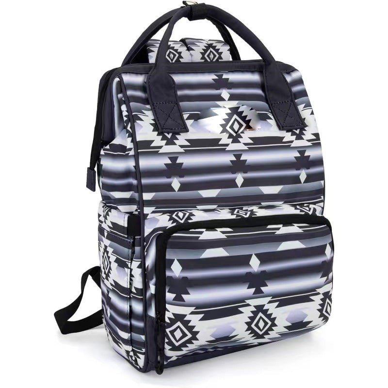 卸売ヴィンテージアステカエスニックスタイルポリエステルママバッグバックパック多機能ベビーバッグ