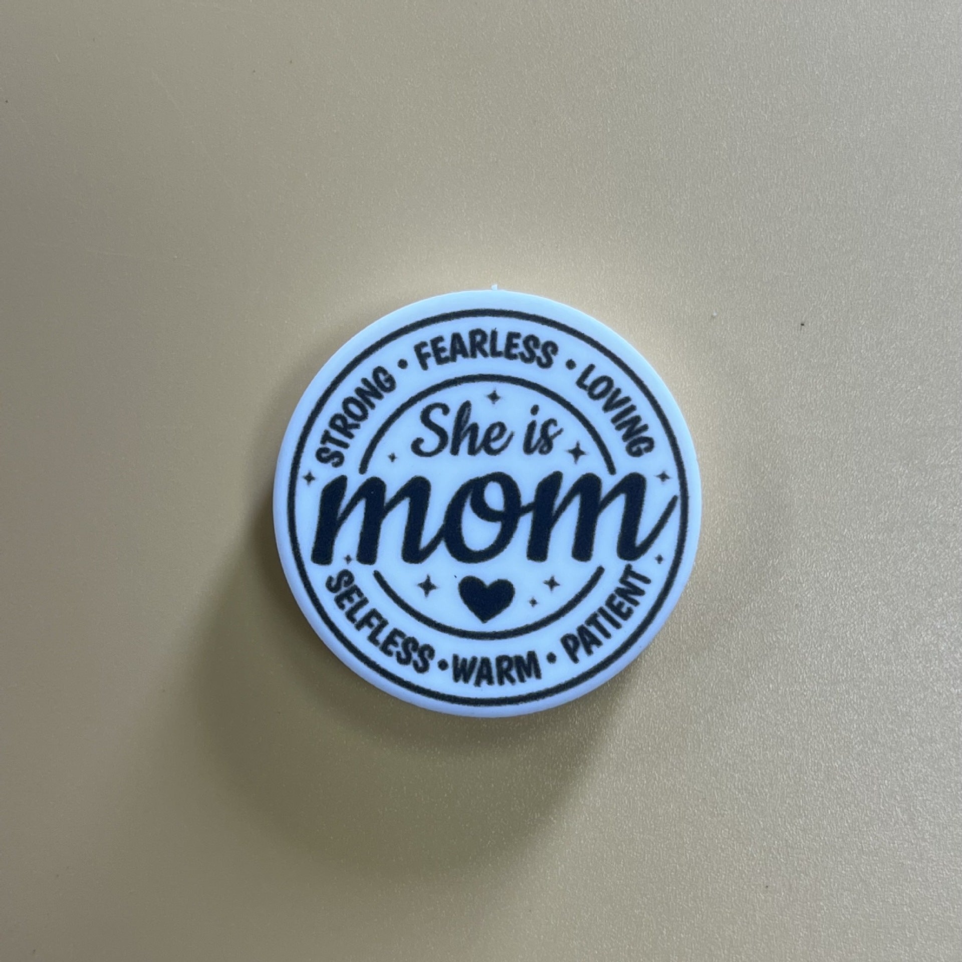 Wholesale of 3PCS English Silicone Printed Beads