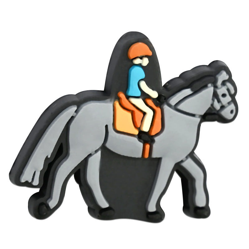 Wholesale Random 100pcs/pack  Cartoon Cowboy Series Soft Rubber Beads