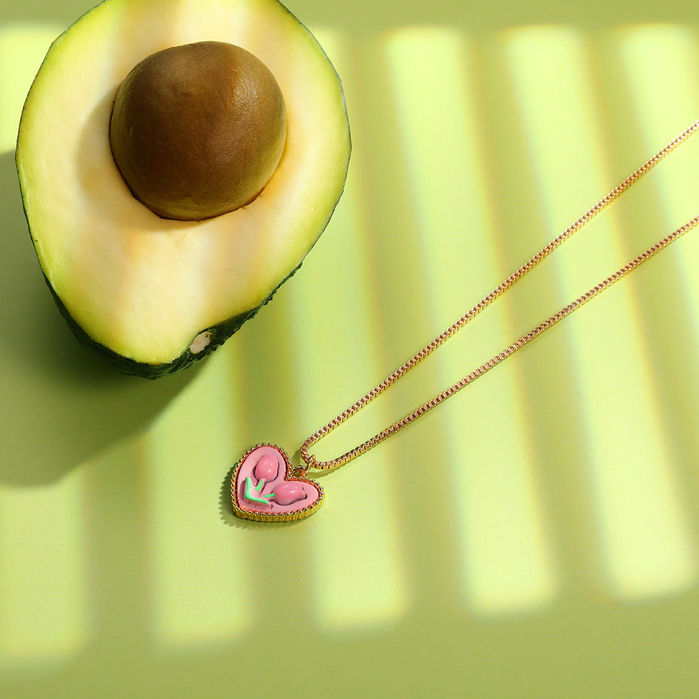 Collares de aleación de aleación de aleación al por mayor Tulip Flowers Love Heart Heart