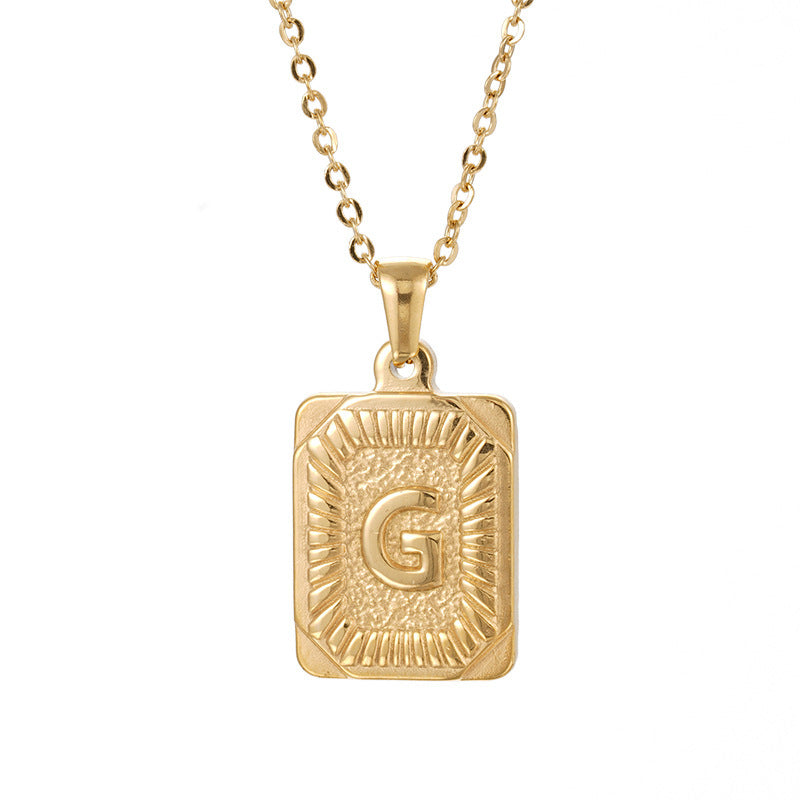 Wholesale Brand Letter Pendant Gold Plated Necklaces