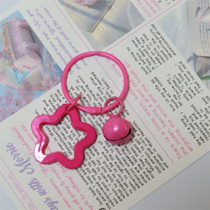 Wholesale Acrylic colorful five-pointed star key chain