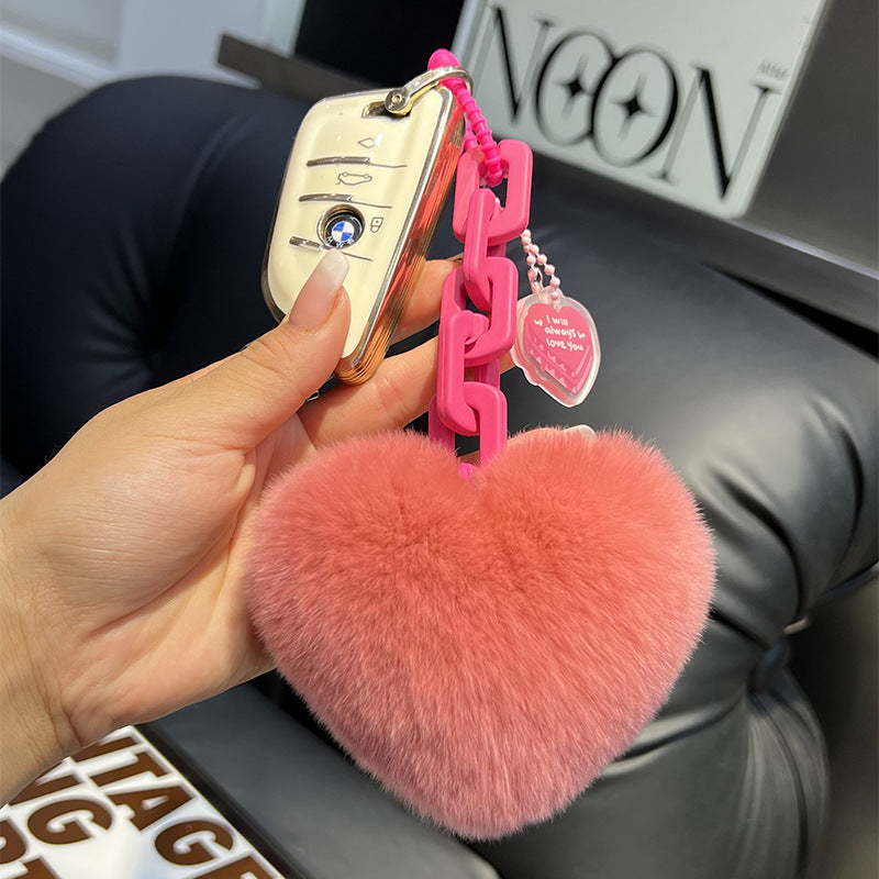 Wholesale Plush Love Chain Keychains