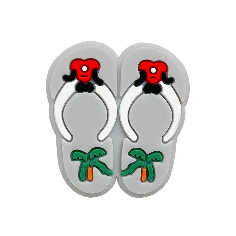 Wholesale 10pcs/pack Slipper Silicone Focal beads