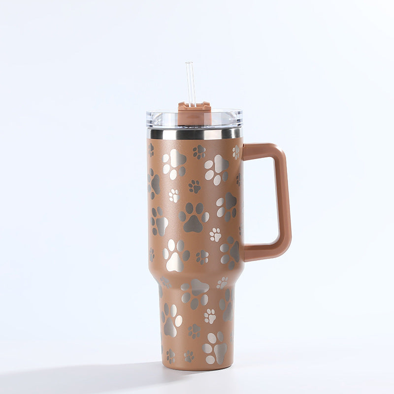 Wholesale Tumbler Ice Bullies Cup  Laser Cat Claw Vacuum Cup Straw Cup 40OZ Car Cup Ice Cup