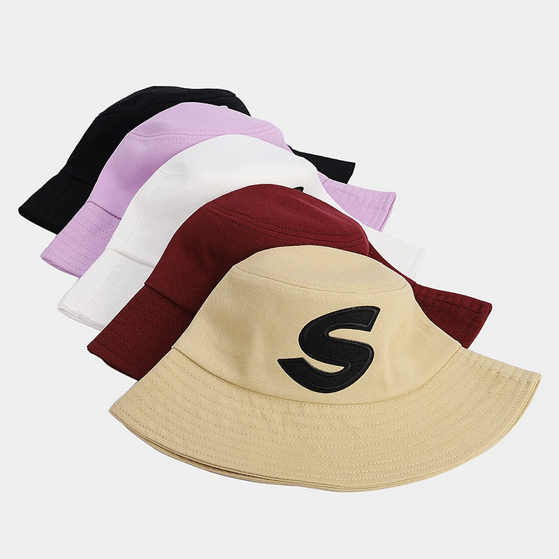 Wholesale Cotton S Letter Bucket Hat