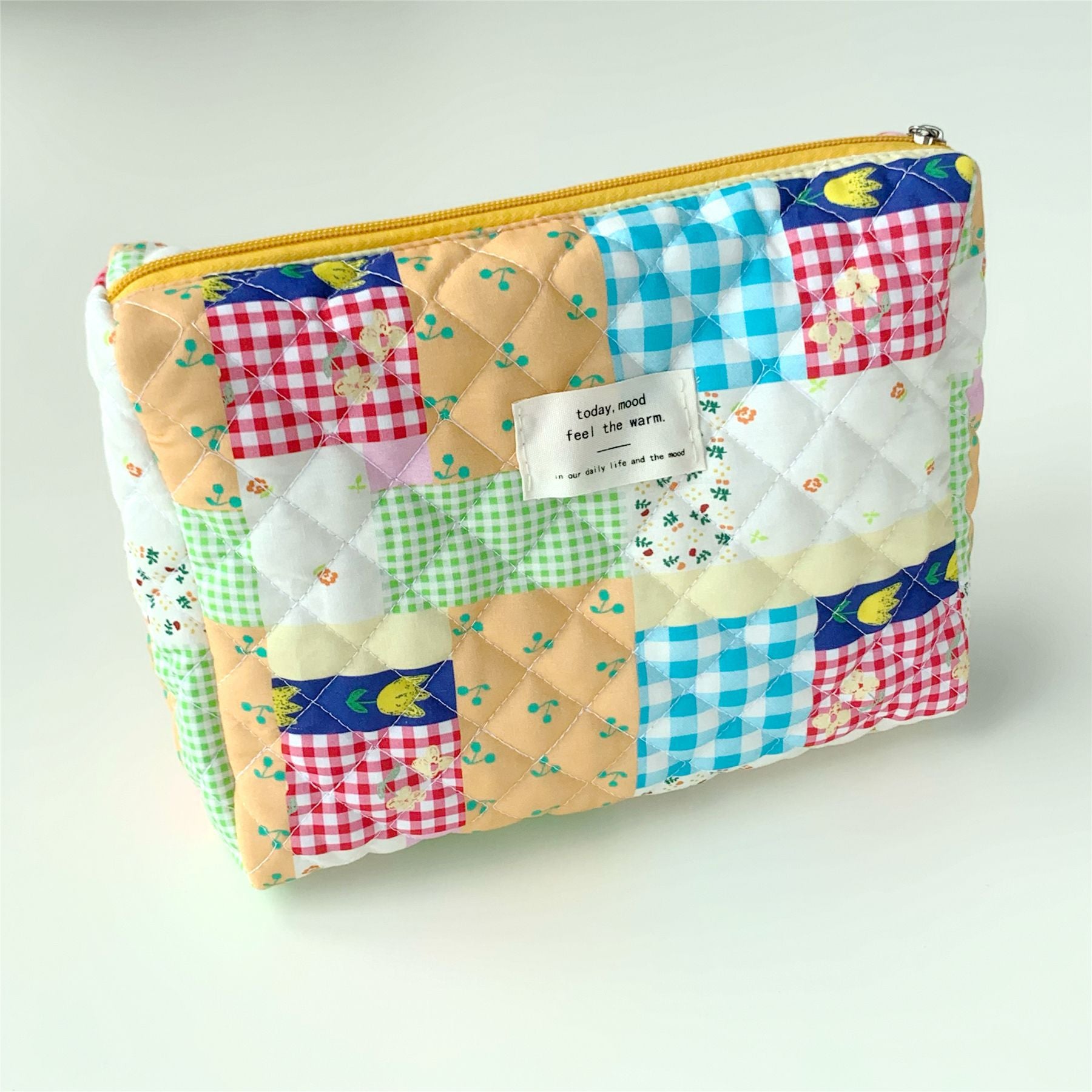 Wholesale Floral Quilted Cotton Storage Bag Cosmetic Bag Liner