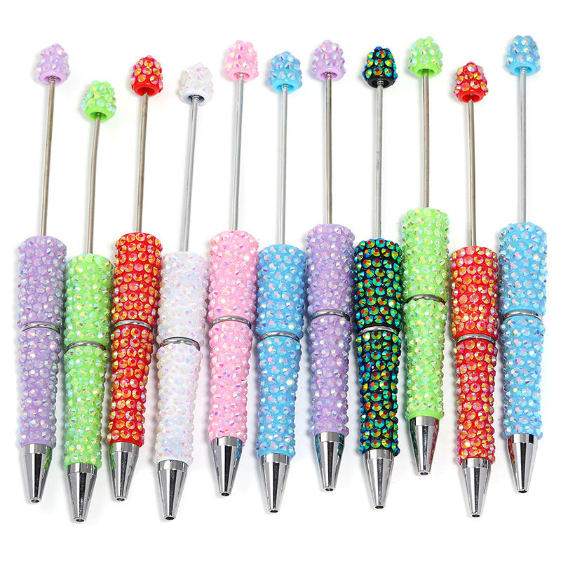 Wholesale 5pcs Full diamond DIY bead pen colorful resin diamond bead pen
