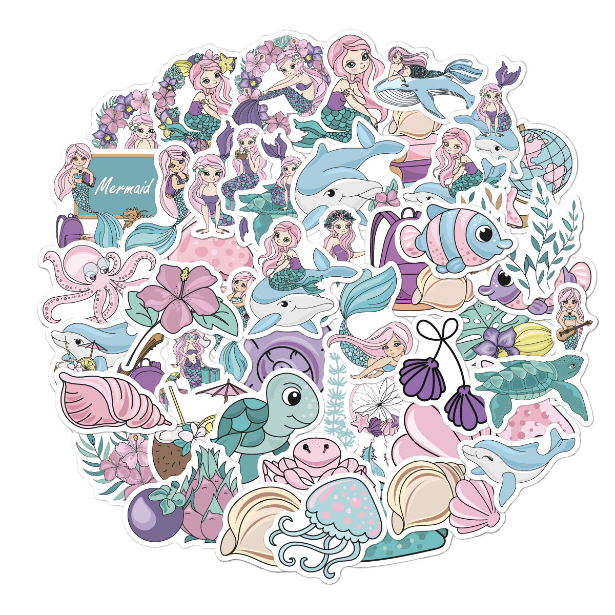Wholesale 50pcs/pack Small Cute Cartoon Graffiti Stickers with Adhesive Stickers